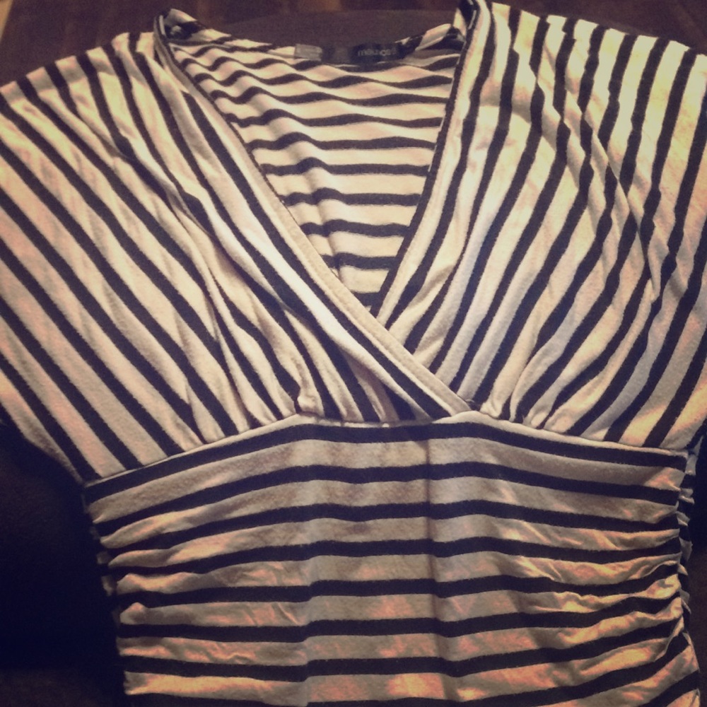 ❌SOLD❌ Maurice’s striped dress shirt